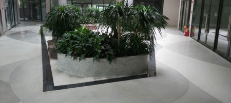 bồn cây,ghế ngồi đá mài Terrazzo